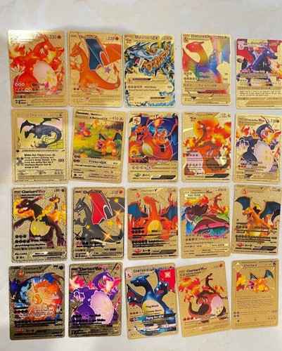 Pcs charizard vmax gold - 20,